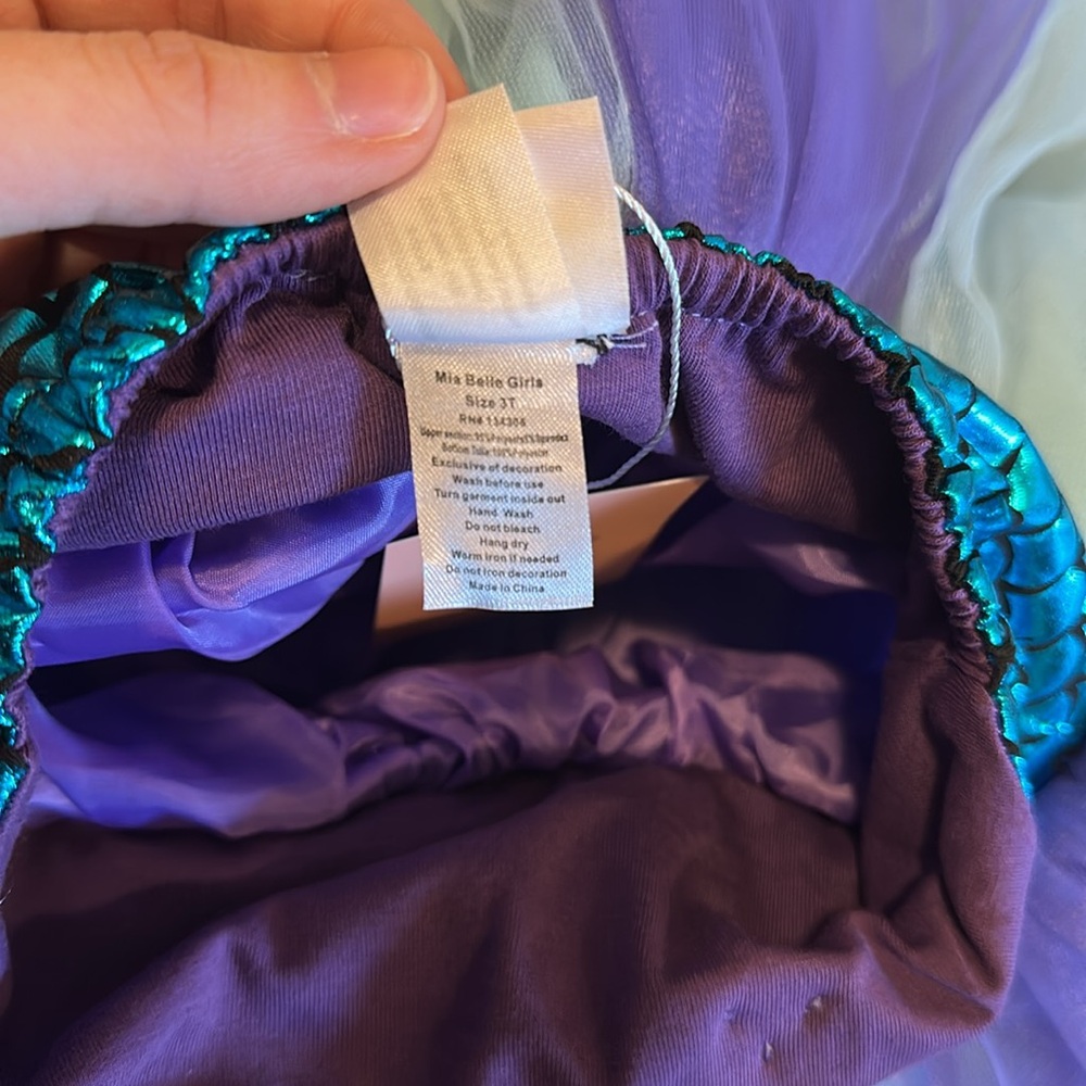 Mermaid Princess Kids Costume - Blue and Purple - Picture 6 of 6
